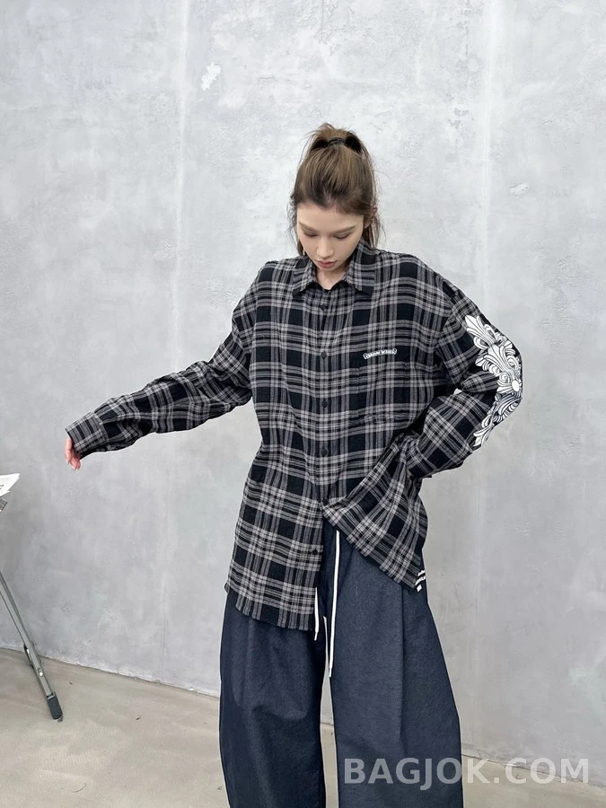 크롬하츠 크롬하츠 크로스 패턴 플래드 셔츠 상세 이미지