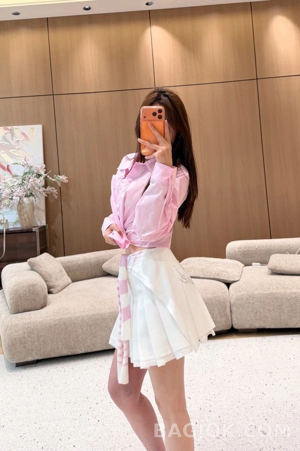 샤넬 샤넬 스트라이프 숄 투피스 셔츠 상세 이미지