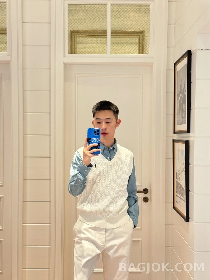 폴로 랄프 로렌 폴로 랄프 로렌 라운드넥 꽈배기 니트 베스트 상세 이미지