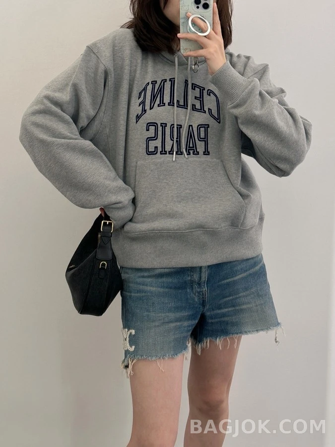 셀린느 셀린느 레터링 기모 후드 상세 이미지