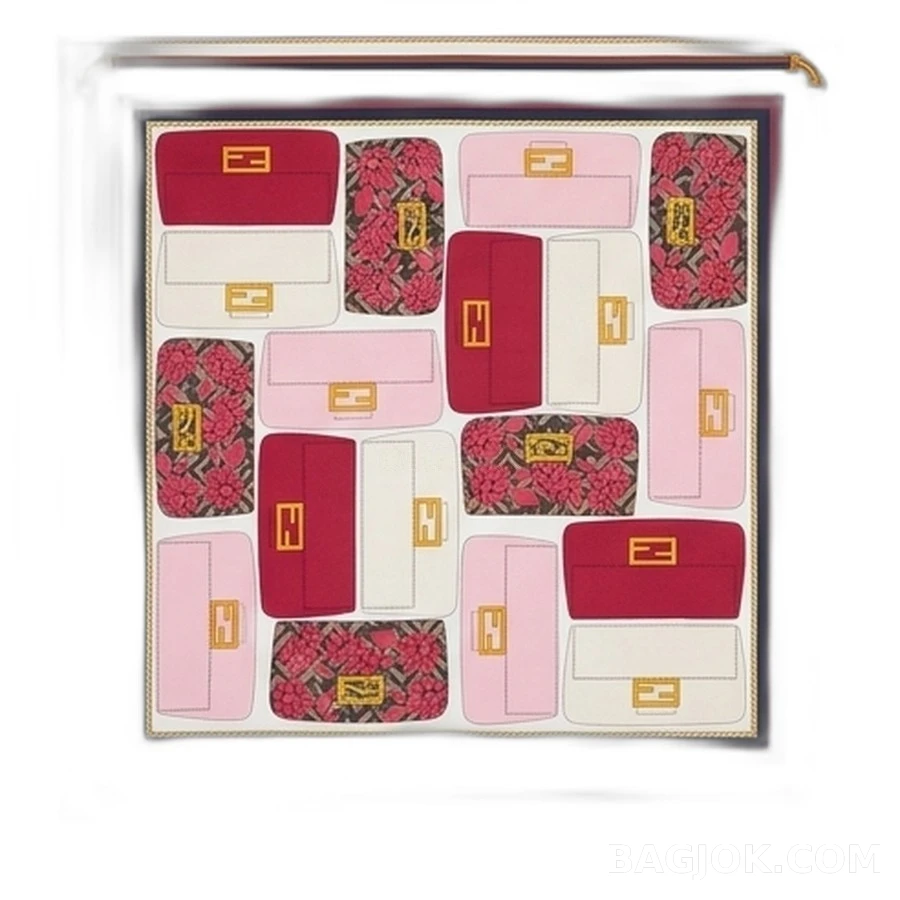 펜디 펜디 플로럴 바게트백 프린트 실크 스카프 상세 이미지