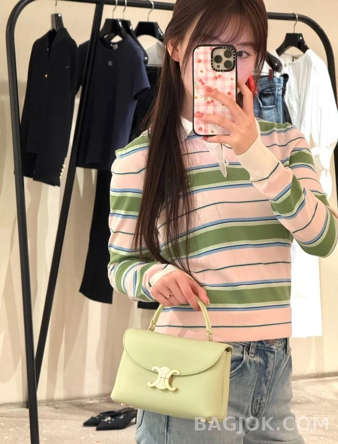 셀린느 셀린느 컬러 스트라이프 긴팔 폴로셔츠 상세 이미지