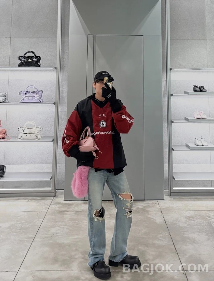 발렌시아가 발렌시아가 컬러블록 롱슬리브 저지 상세 이미지