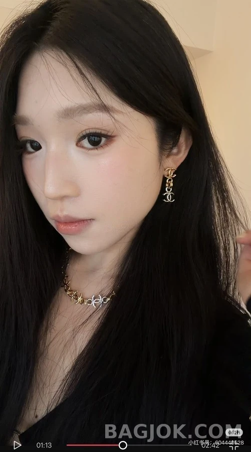 샤넬 샤넬 로고 투톤 체인 목걸이 상세 이미지