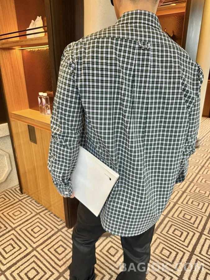 셀린느 셀린느 체크 자수 셔츠 상세 이미지