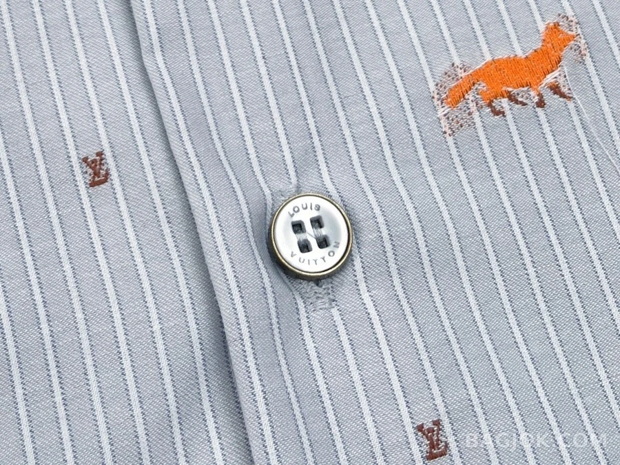 루이비통 루이비통 폭스 패턴 스트라이프 셔츠 상세 이미지