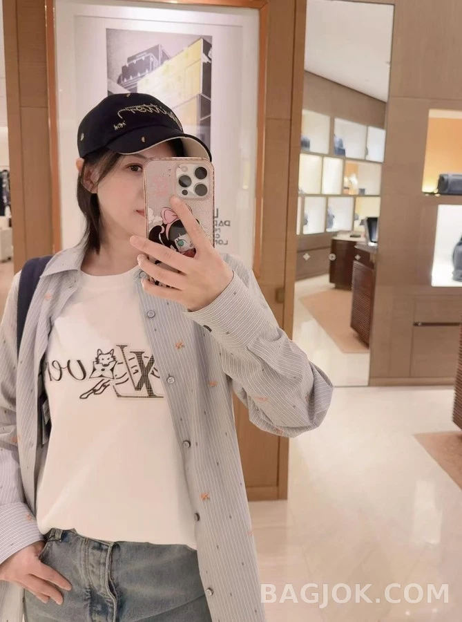 루이비통 루이비통 폭스 패턴 스트라이프 셔츠 상세 이미지