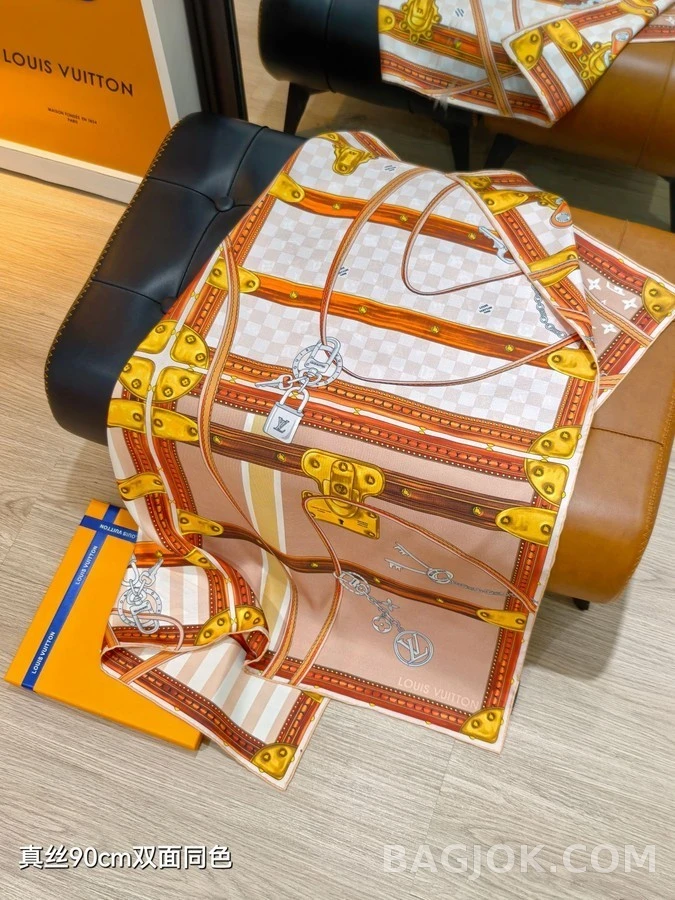 루이비통 루이비통 트렁크 모티프 스카프 상세 이미지