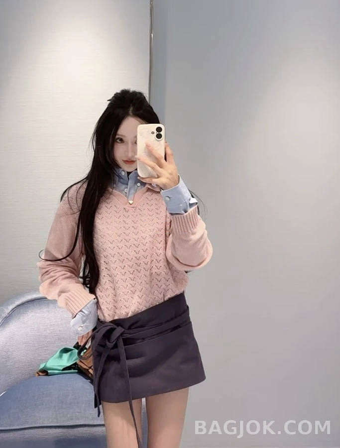 폴로 랄프 로렌 폴로 랄프 로렌 펀칭 카라 니트 폴로 셔츠 상세 이미지