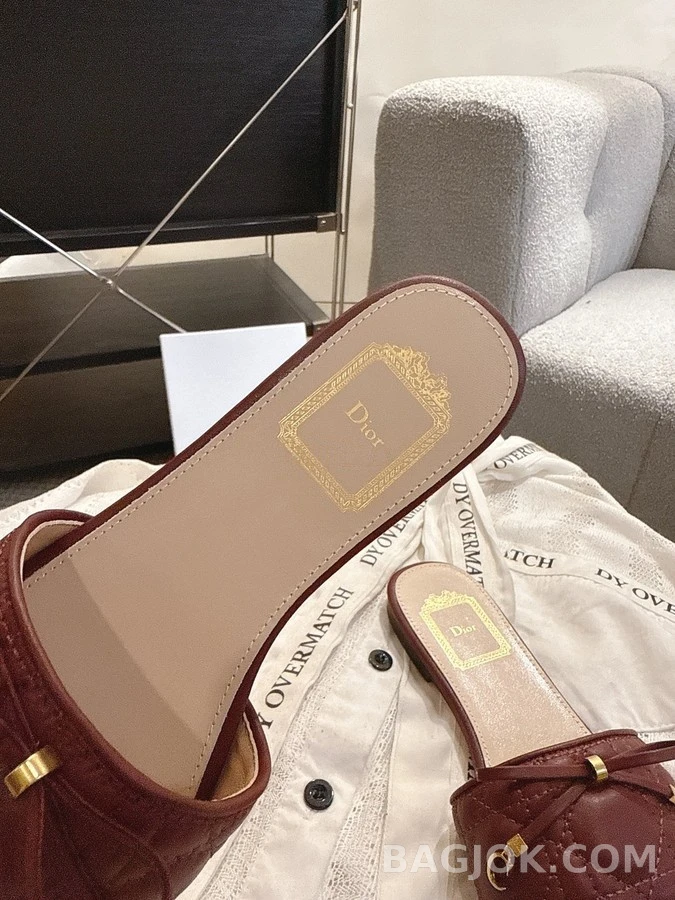 디올 디올 카나쥬 보우 슬리퍼 상세 이미지