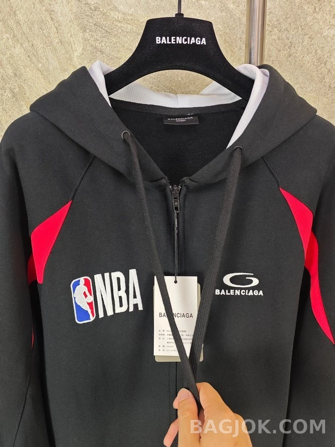 발렌시아가 발렌시아가 NBA 배색 후드 집업 상세 이미지