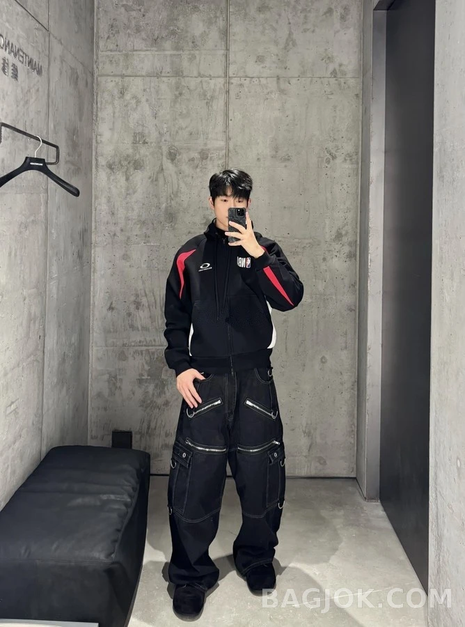발렌시아가 발렌시아가 NBA 배색 후드 집업 상세 이미지