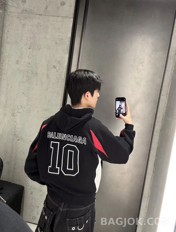 발렌시아가 발렌시아가 NBA 배색 후드 집업 상세 이미지