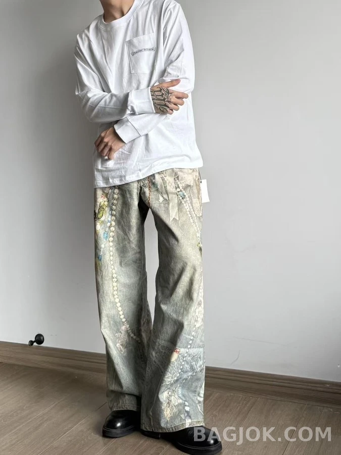 크롬하츠 크롬하츠 눈꽃 십자가 긴팔 티셔츠 상세 이미지