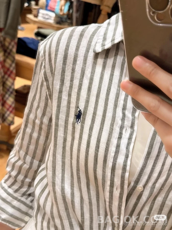 폴로 랄프 로렌 폴로 랄프 로렌 스트라이프 코튼 셔츠 상세 이미지