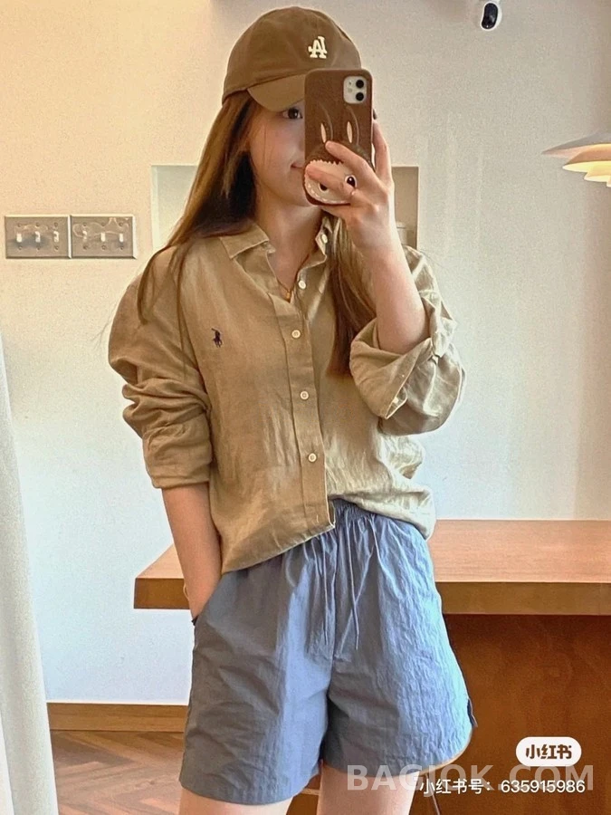 폴로 랄프 로렌 폴로 랄프 로렌 로고 자수 셔츠 상세 이미지