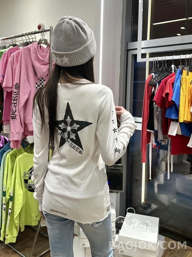 크롬하츠 크롬하츠 스타 로고 긴팔 티셔츠 상세 이미지