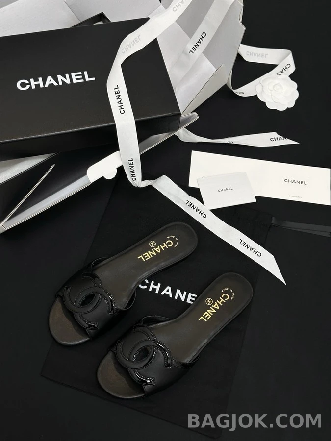 샤넬 샤넬 빅 더블 C 컷아웃 슬리퍼 상세 이미지