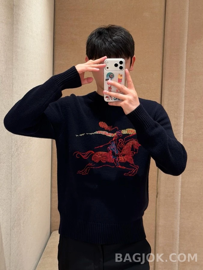 버버리 버버리 EKD 기사 자수 니트 상세 이미지