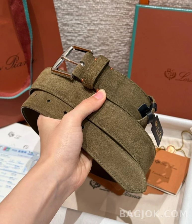 로로피아나 로로피아나 스웨이드 벨트 상세 이미지