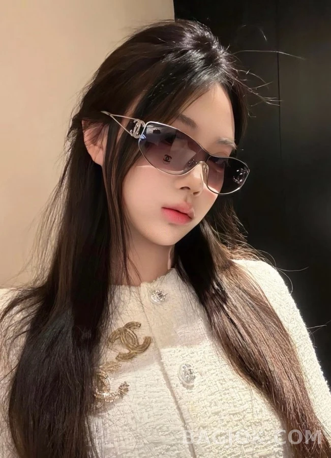 샤넬 샤넬 라인스톤 로고 선글라스 상세 이미지