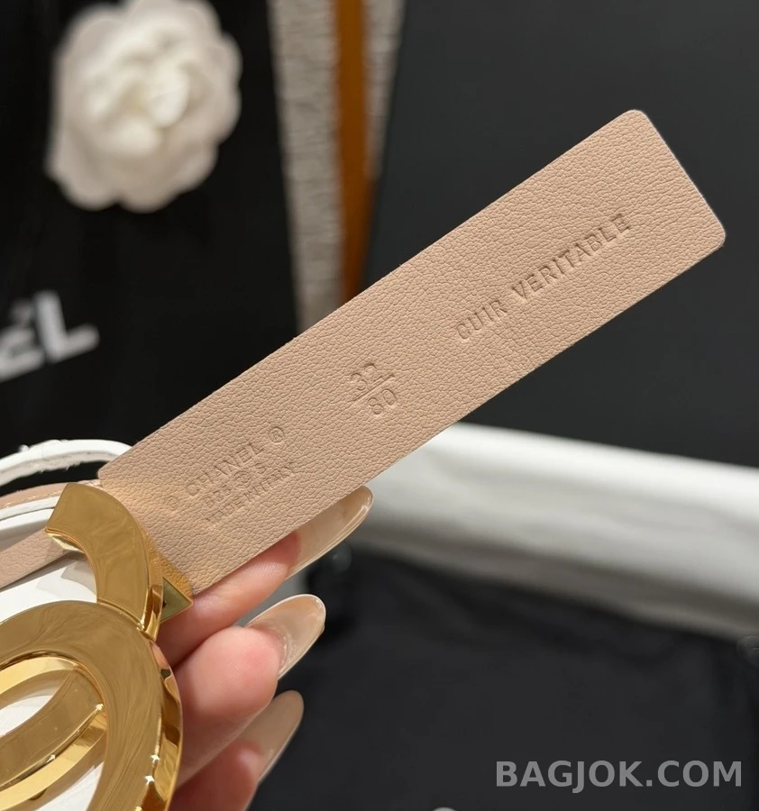 샤넬 샤넬 더블 C 버클 가죽 벨트 상세 이미지