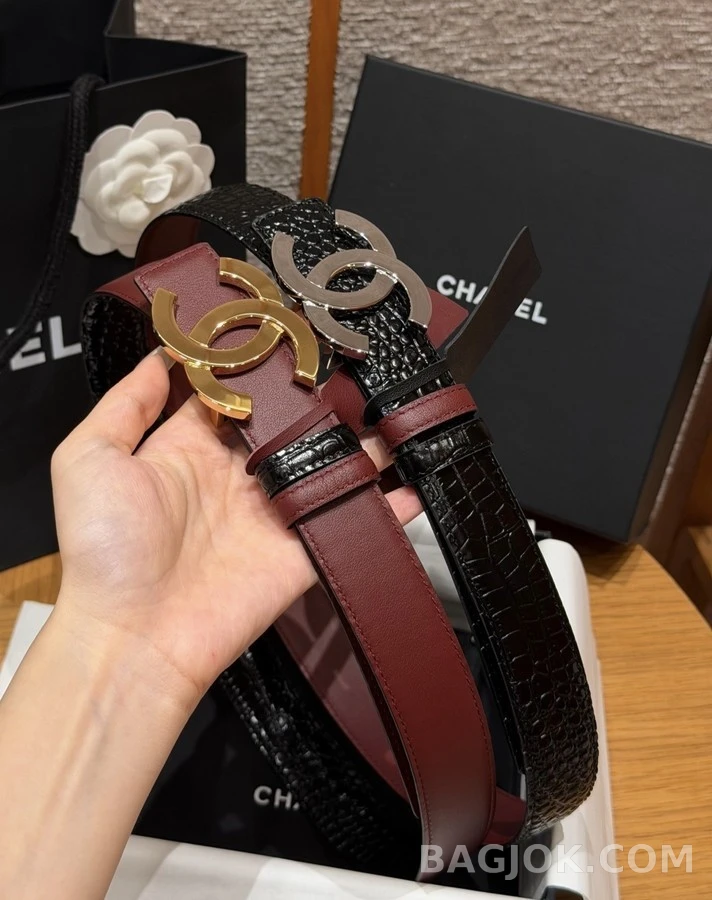샤넬 샤넬 더블 C 버클 양면 벨트 상세 이미지