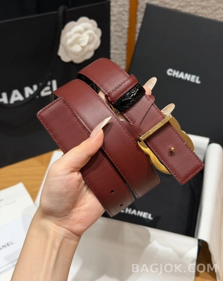 샤넬 샤넬 더블 C 버클 양면 벨트 상세 이미지