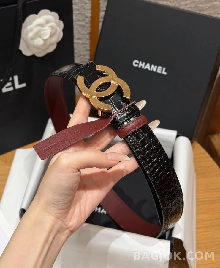 샤넬 샤넬 더블 C 버클 양면 벨트 상세 이미지
