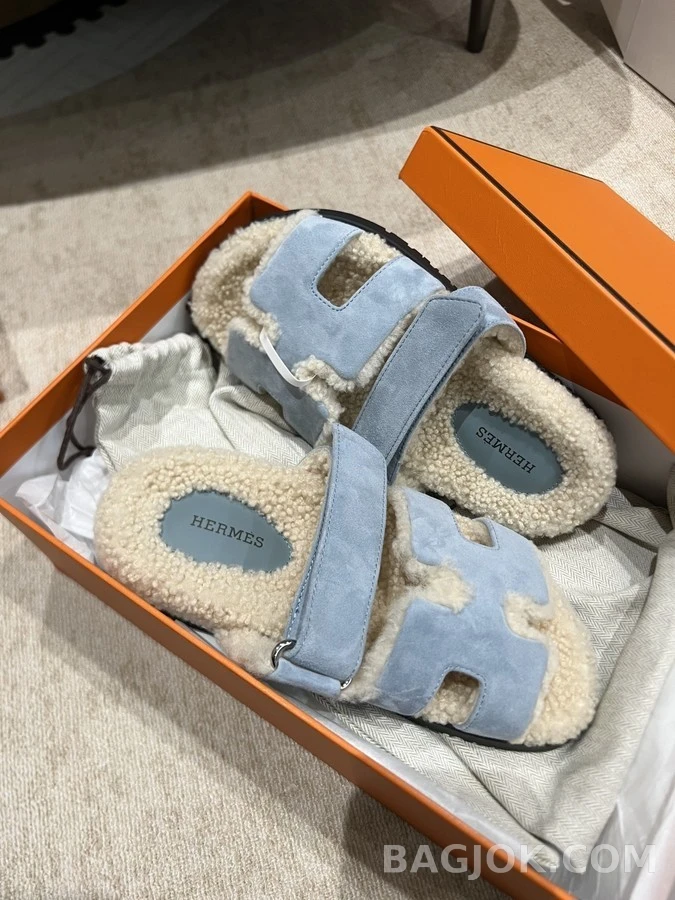 에르메스 에르메스 울 H 스트랩 슬리퍼 상세 이미지
