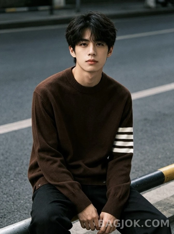 톰브라운 톰브라운 4바 스트라이프 니트 스웨터 상세 이미지