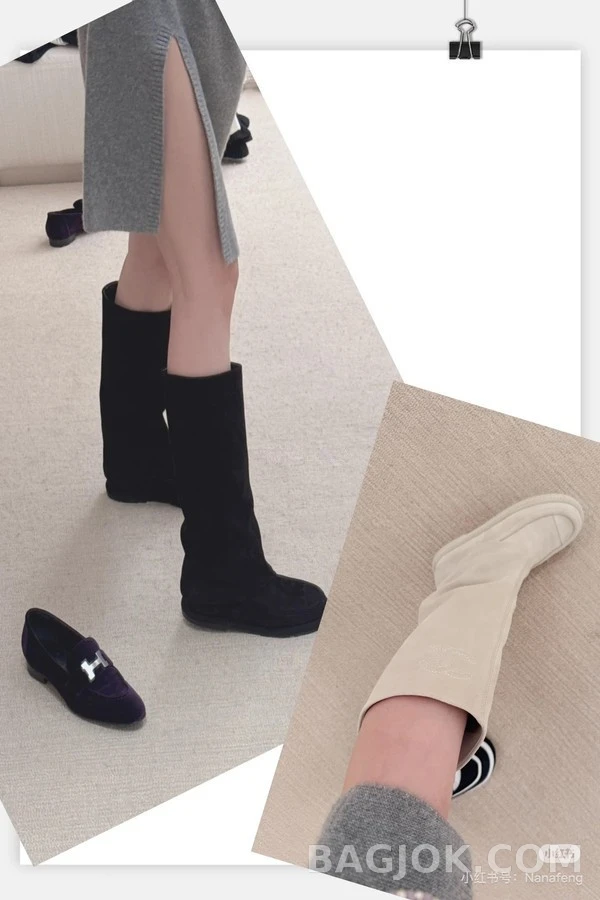 샤넬 샤넬 더블 C 스웨이드 롱 부츠 상세 이미지