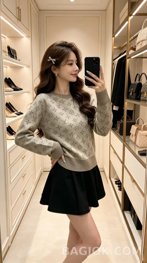 루이비통 루이비통 모노그램 자카드 니트 스웨터 상세 이미지