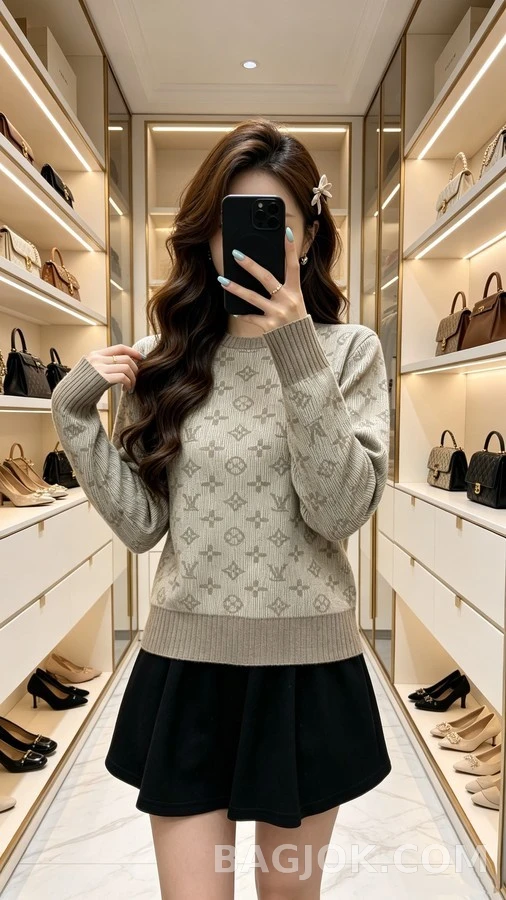 루이비통 루이비통 모노그램 자카드 니트 스웨터 상세 이미지