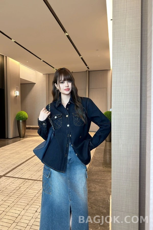 샤넬 샤넬 퀼팅 데님 셔츠 상세 이미지