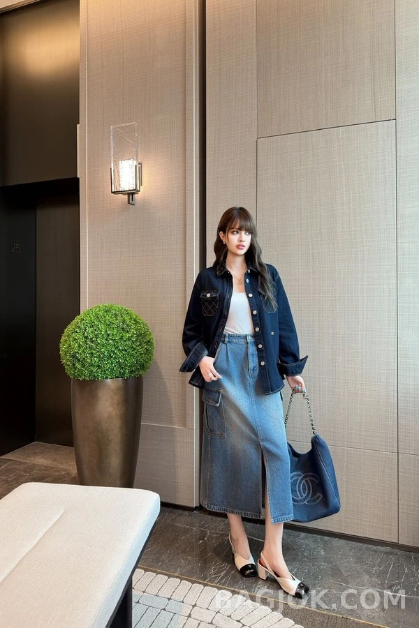 샤넬 샤넬 퀼팅 데님 셔츠 상세 이미지