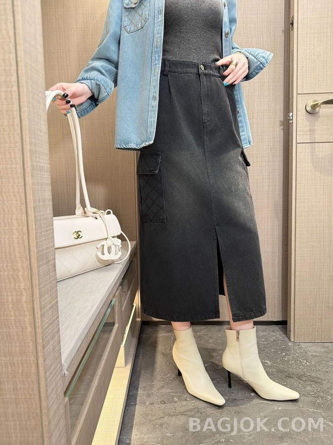 샤넬 샤넬 퀼팅 데님 셔츠 상세 이미지