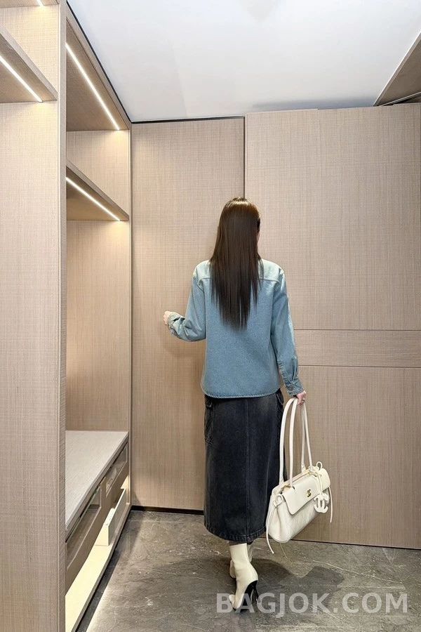 샤넬 샤넬 퀼팅 데님 셔츠 상세 이미지