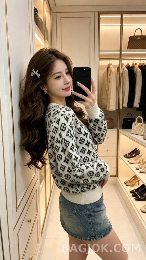 루이비통 루이비통 모노그램 자카드 니트 스웨터 상세 이미지