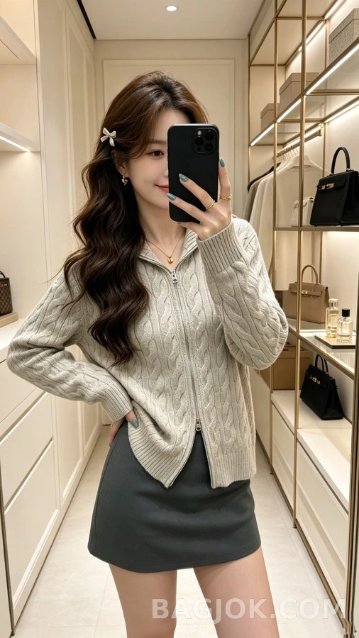 폴로 랄프 로렌 폴로 랄프 로렌 케이블 니트 풀집업 가디건 상세 이미지