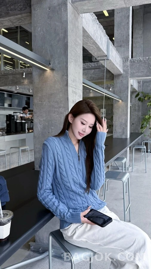 폴로 랄프 로렌 폴로 랄프 로렌 케이블 쿼터집 니트 상세 이미지