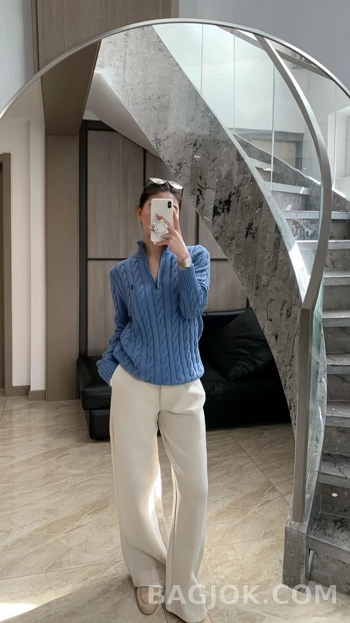 폴로 랄프 로렌 폴로 랄프 로렌 케이블 쿼터집 니트 상세 이미지