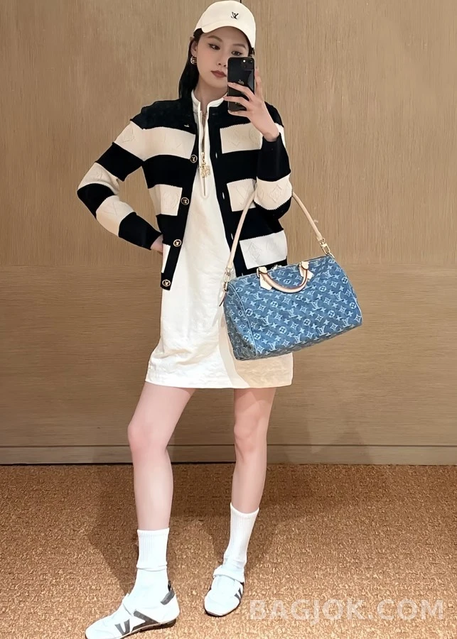 루이비통 루이비통 모노그램 스트라이프 긴팔 티셔츠 상세 이미지