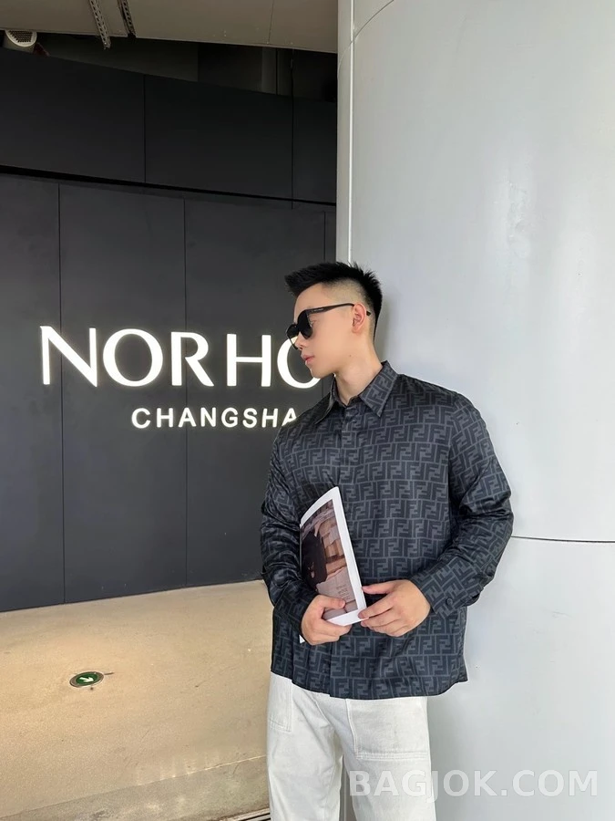 펜디 펜디 로고 패턴 셔츠 상세 이미지