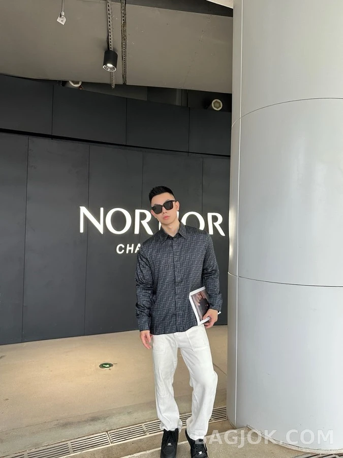 펜디 펜디 로고 패턴 셔츠 상세 이미지