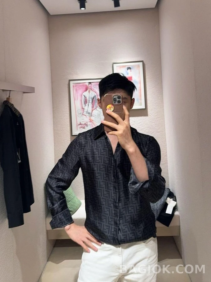 펜디 펜디 로고 패턴 셔츠 상세 이미지