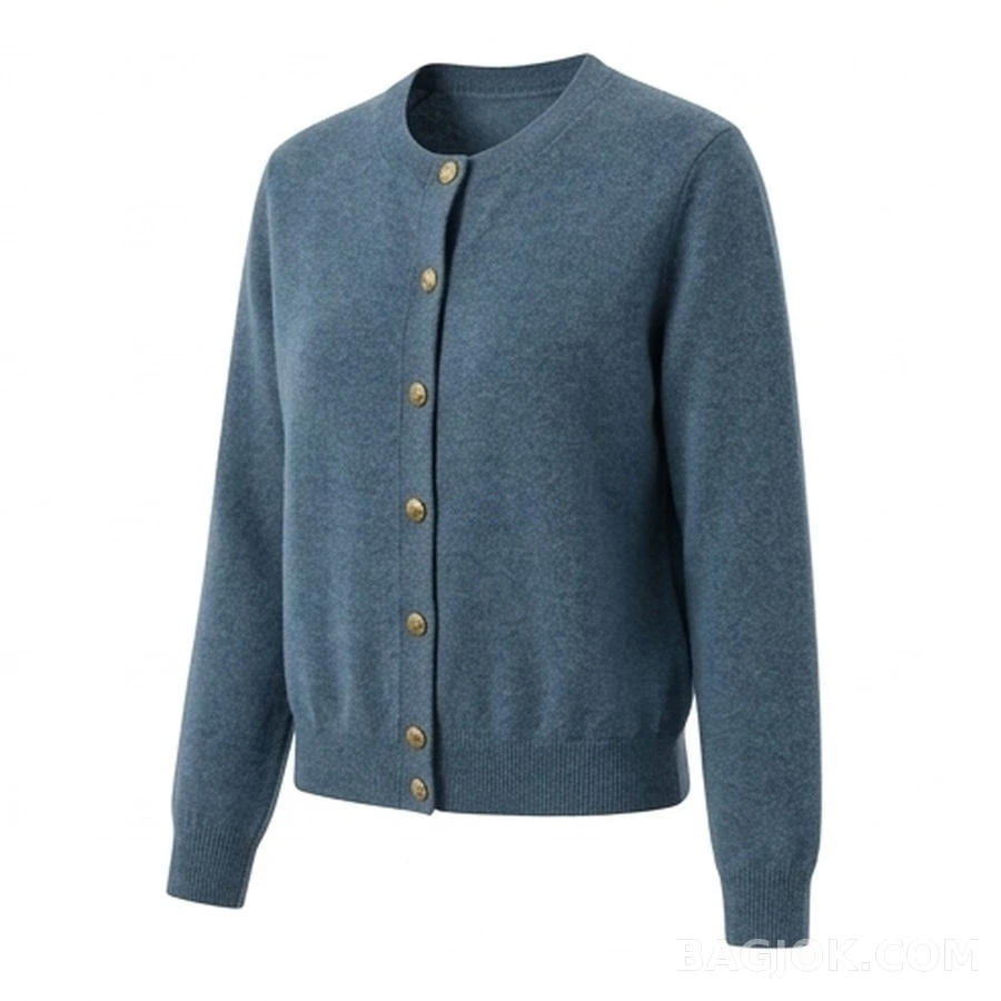 로로피아나 로로피아나 라운드넥 캐시미어 가디건 상세 이미지
