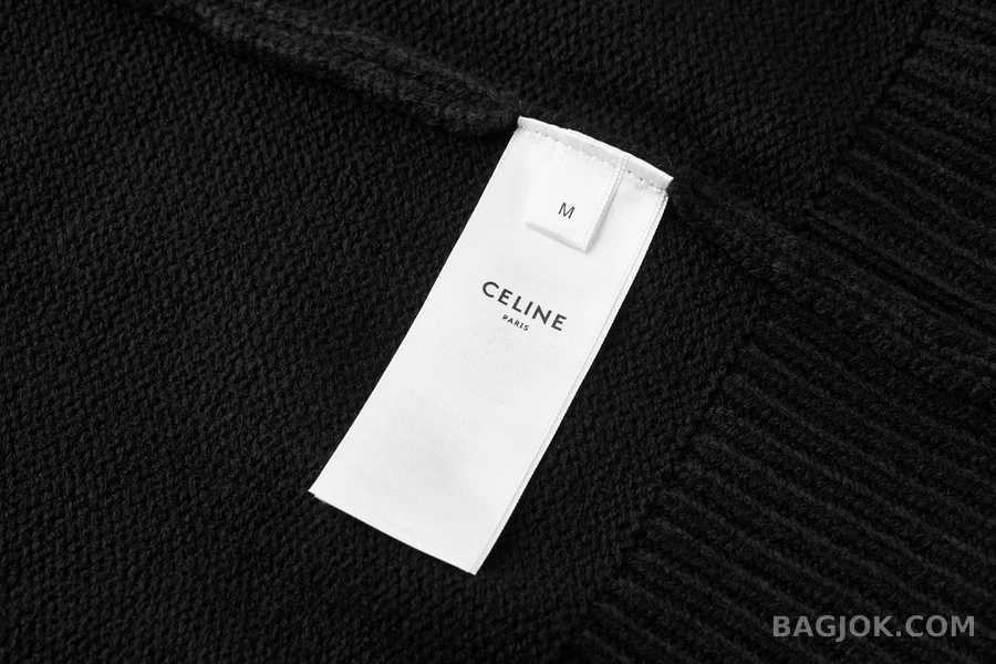 셀린느 셀린느 트리옹프 자수 반집업 니트 상세 이미지
