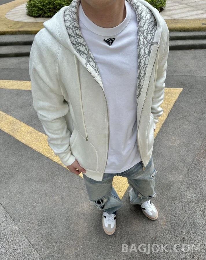 디올 디올 오블리크 자카드 후드 집업 상세 이미지