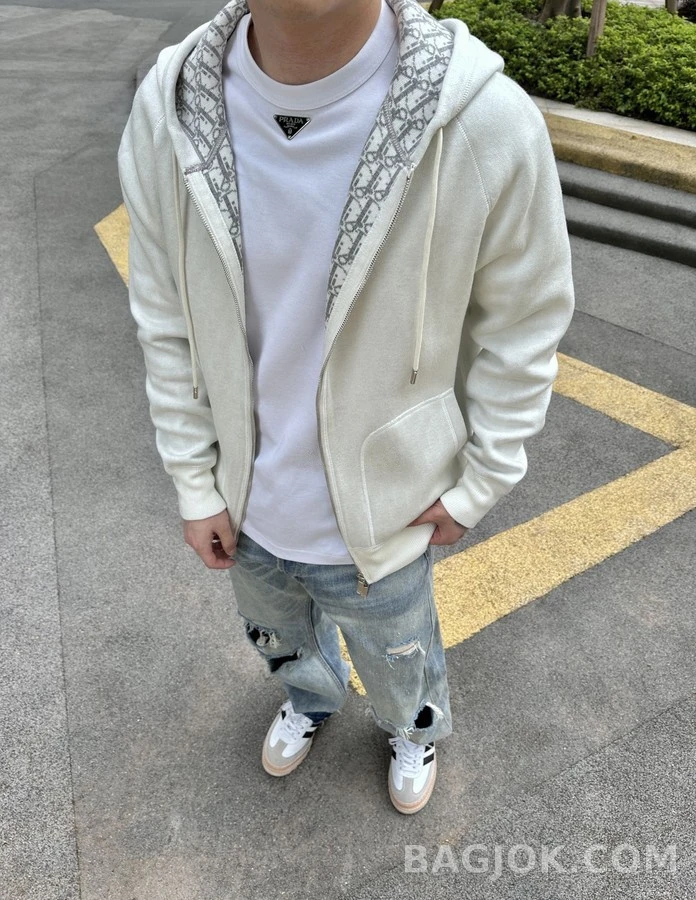 디올 디올 오블리크 자카드 후드 집업 상세 이미지